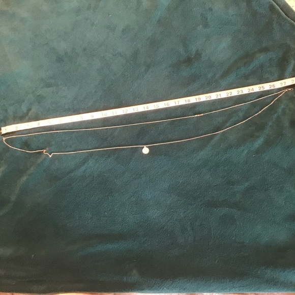 Silver layered necklace with disk - Picture 3 of 3